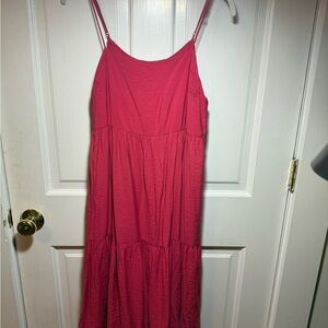 Abercrombie & Fitch Vibrant Pink Maxi Dress